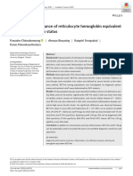 Diagnostic Performance of Reticulocyte Hemoglobin Equivalent in Assessing The Iron Status