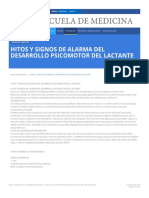 Hitos y Signos de Alarma Del Desarrollo Psicomotor Del Lactante - Escuela de Med