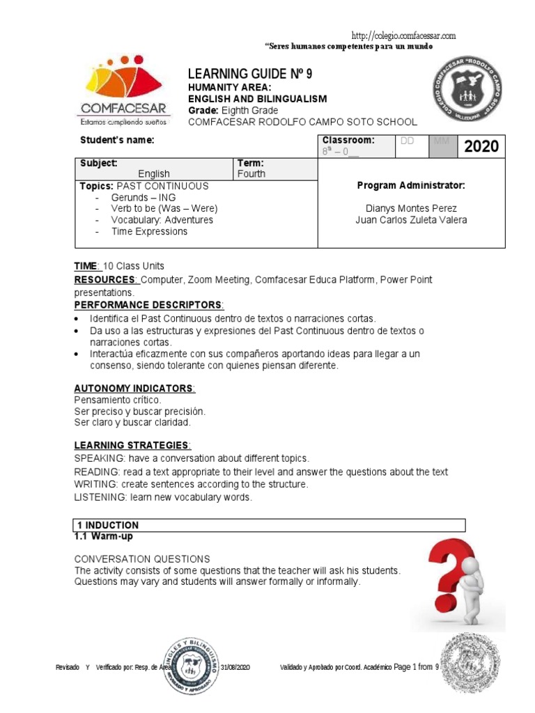Eighth Grade English Learning Guide | PDF | Grammar | Communication