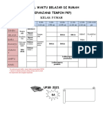 Jadual Waktu Belajar Di Rumah