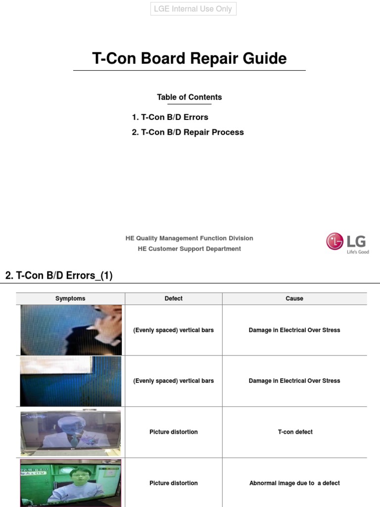 T-Con Board Repair Guide | PDF | Thin Film Transistor Liquid Crystal ...