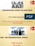 Organizational Design For Excellence