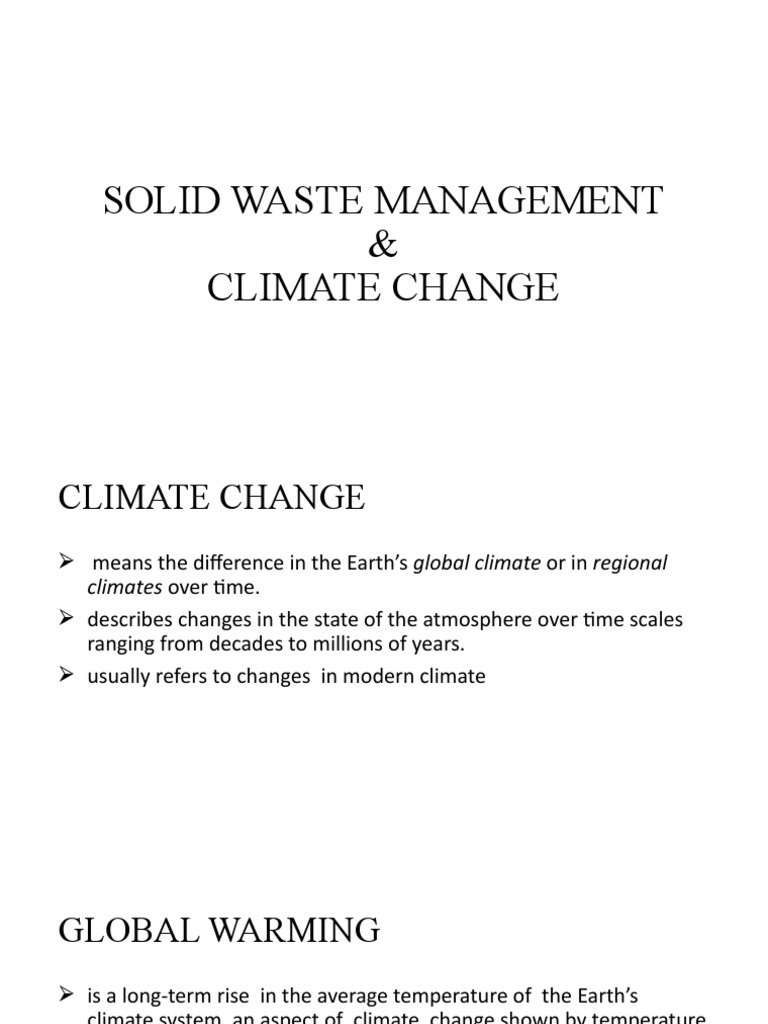 SWM & Climate Change | PDF
