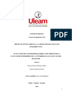 Evaluación de Vulnerabilidad Sísmica Del Edificio de La Facultad de Enfermería de La Universidad Laica Eloy Alfaro de Manabí.