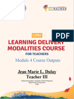 Module 4 Course Outputs: Jean Marie L. Dulay Teacher III