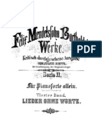 Mendelssohn-Songs Ohne Worte All 8 Sets For Piano