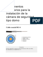 Implementos Necesarios para La Instalación de La Cámara de Seguridad Tipo Domo