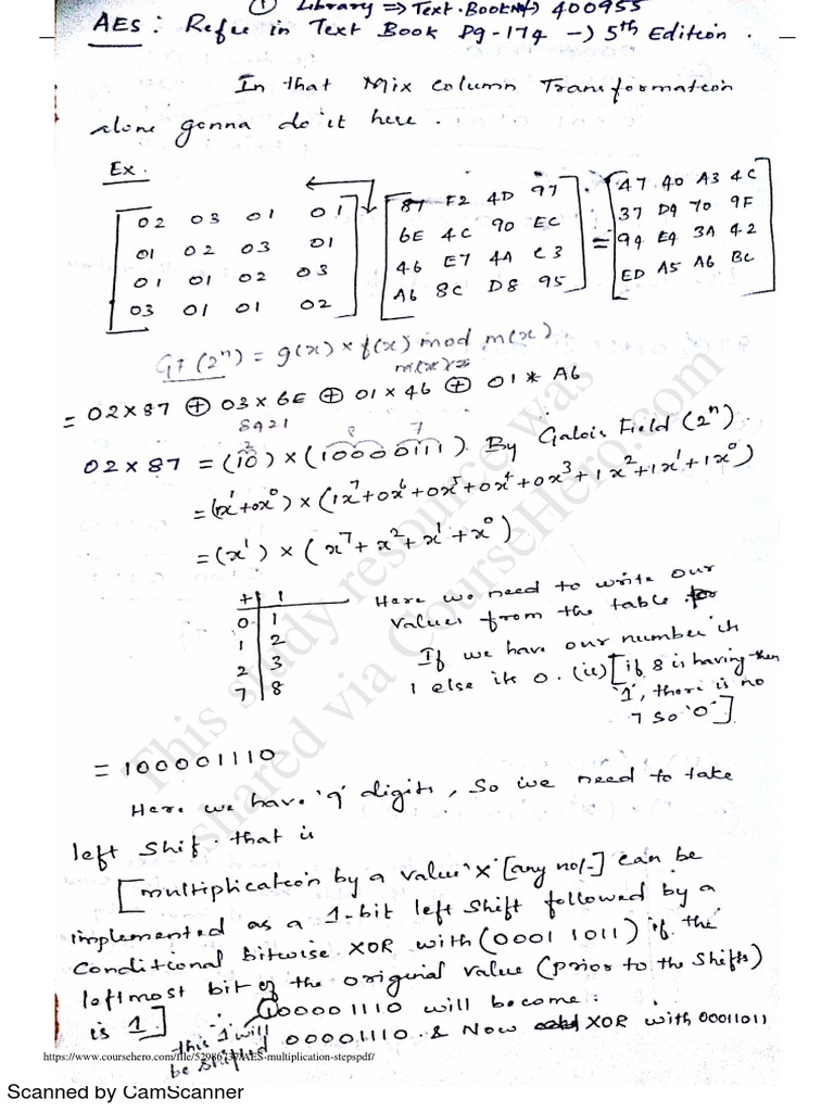 AES Multiplication Steps Guide | PDF
