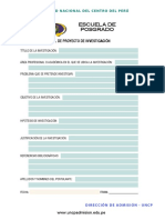 Perfil de Proyecto de Investigación Posgrado PDF