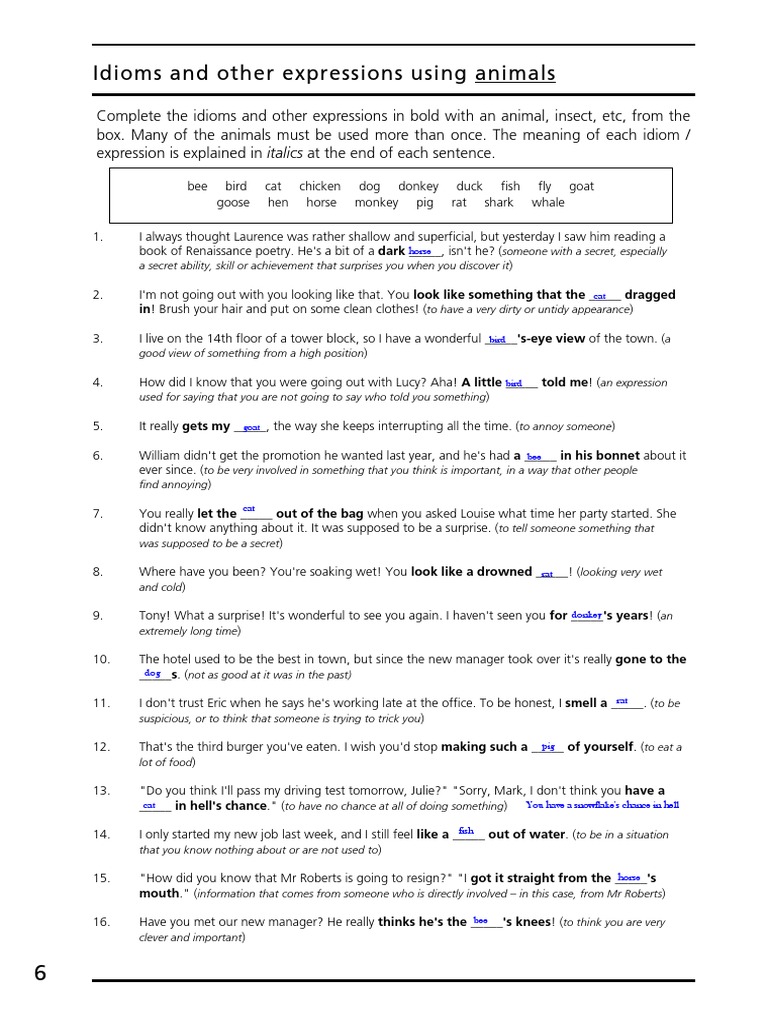 Animal Expressions1 PDF | PDF
