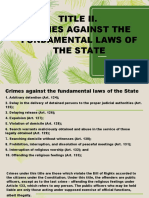 Title Ii. Crimes Against The Fundamental Laws of The State