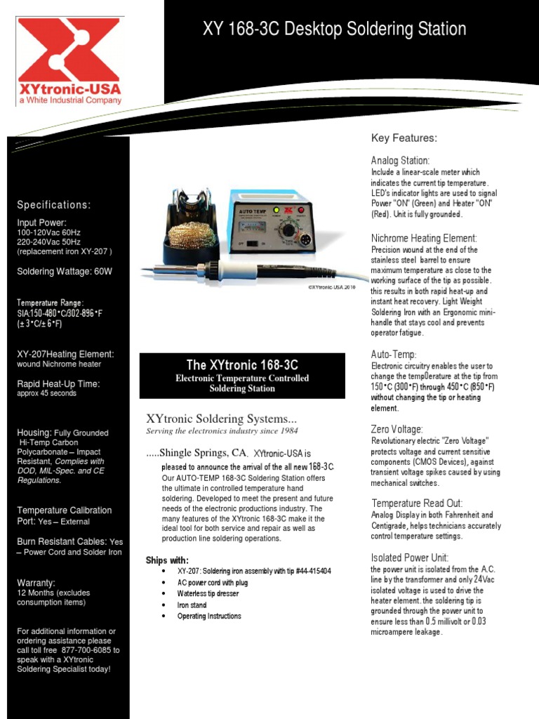 XY 1683C Desktop Soldering Station PDF Soldering Electrical