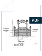Elevation of Gate: 1"dia.2mm Thickness Square Black Pipe 1"dia.2mm Thickness Square Black Pipe