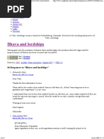 Bhava and Lordships - Visti Larsen PDF