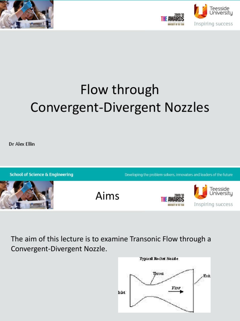 Convergent Divergent Nozzles | PDF | Mach Number | Fluid Dynamics