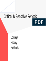 Critical & Sensitive Periods: Concept History Methods