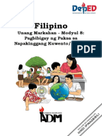 Filipino5 - Mod8 - Pagbibigay NG Paksa Sa Napakinggang Kuwento Usapan - FINAL07182020