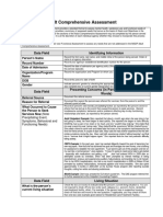 Adult Comprehensive Assessment: Data Field Identifying Information