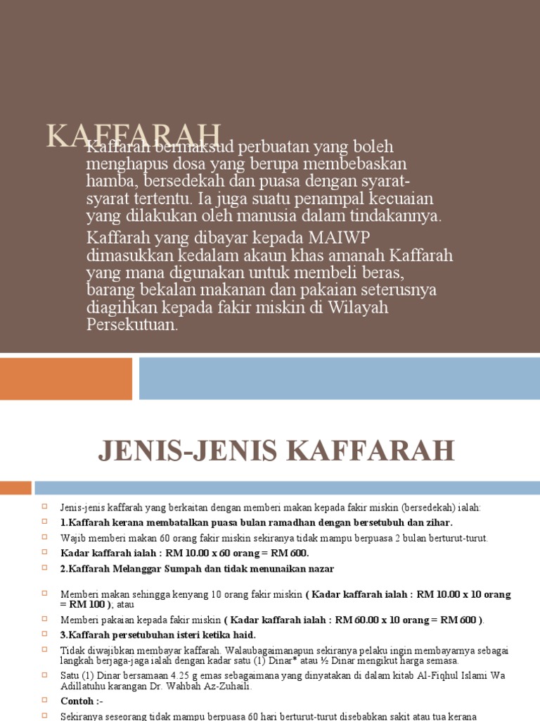 Kaffarah Slide Pdf