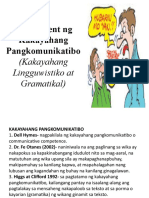 LC 2 Komponent NG Kakayahang Pangkomunikatibo Kakayahang Lingguwistiko