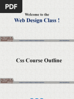 Welcome To The: Web Design Class !