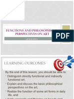 Lesson 3- Functions and Philosophical Perspective on Art