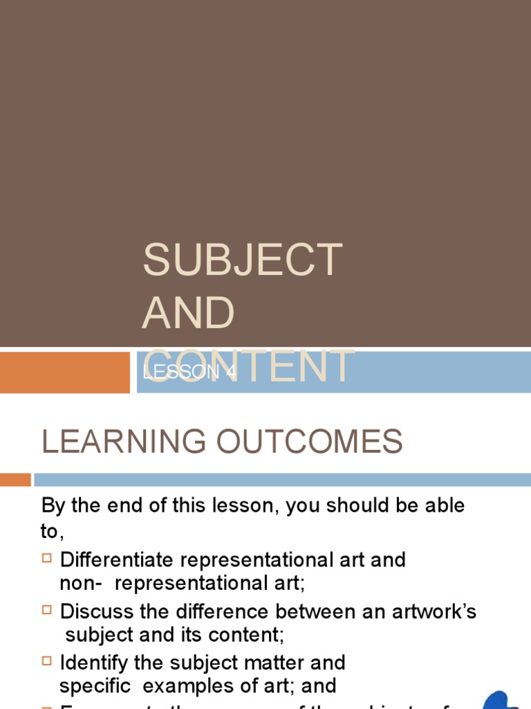 Lesson 4-Subject and Content | PDF | Abstract Art | Paintings