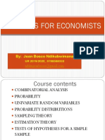 Statistics For Economists - Huye