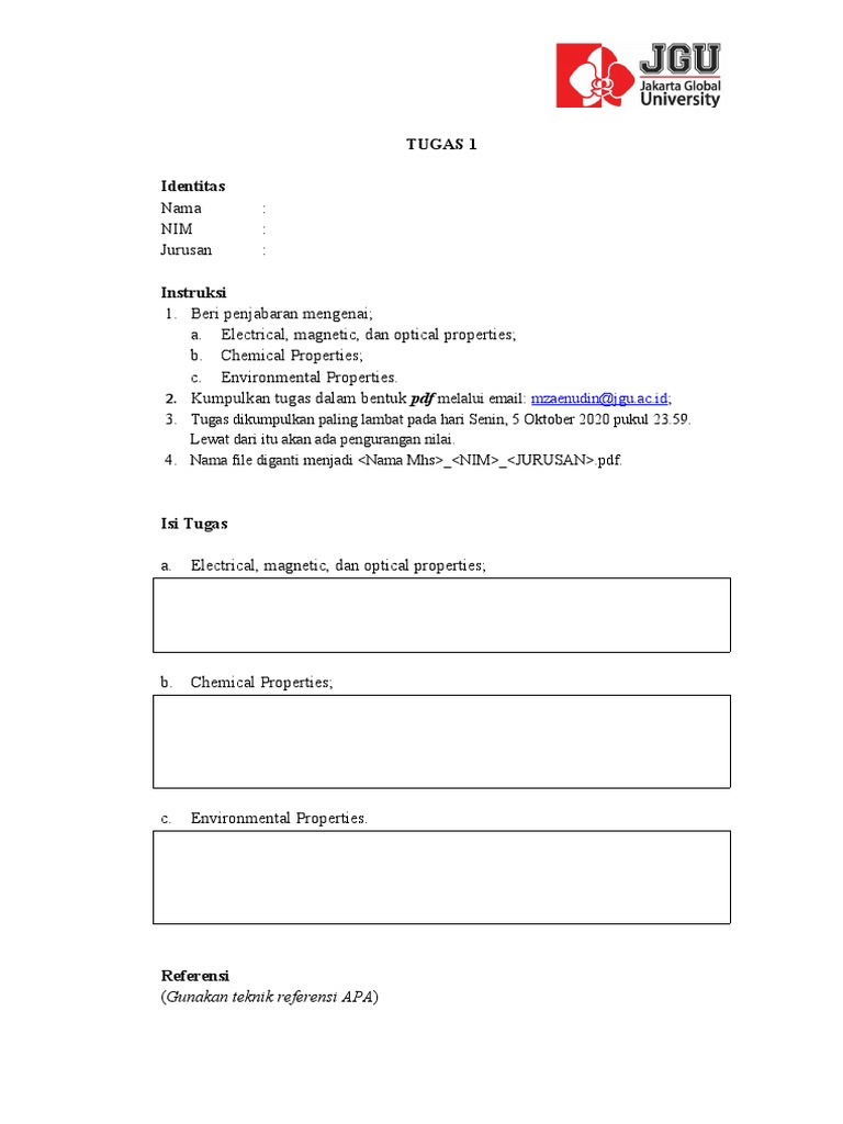 Template Tugas 1 | PDF