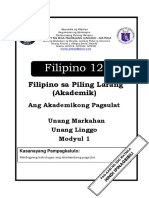 FILIPINO 12 - Q1 - Mod1 - Akademik PDF