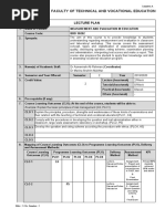 Faculty of Technical and Vocational Education: Lecture Plan