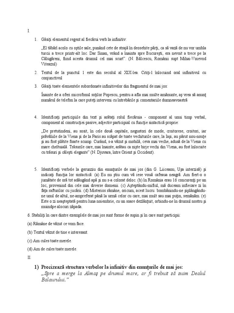 Tema Moduri Nepredicative | PDF