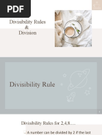 Divisibility Rules & Division