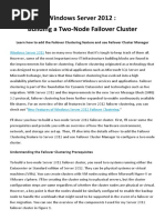 Windows Server 2012 Failover Cluster