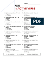 Stative Vs Active Verbs: Grammar Quiz