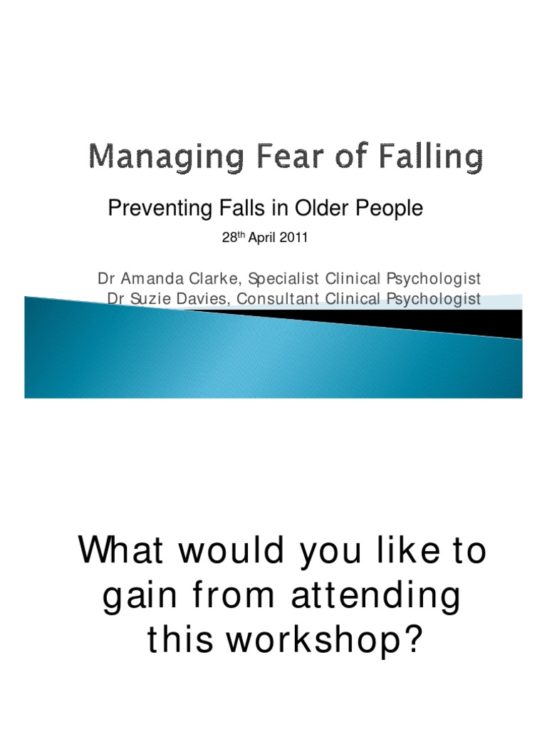 Strategies to Prevent Falls in Seniors | PDF | Cognitive Behavioral ...