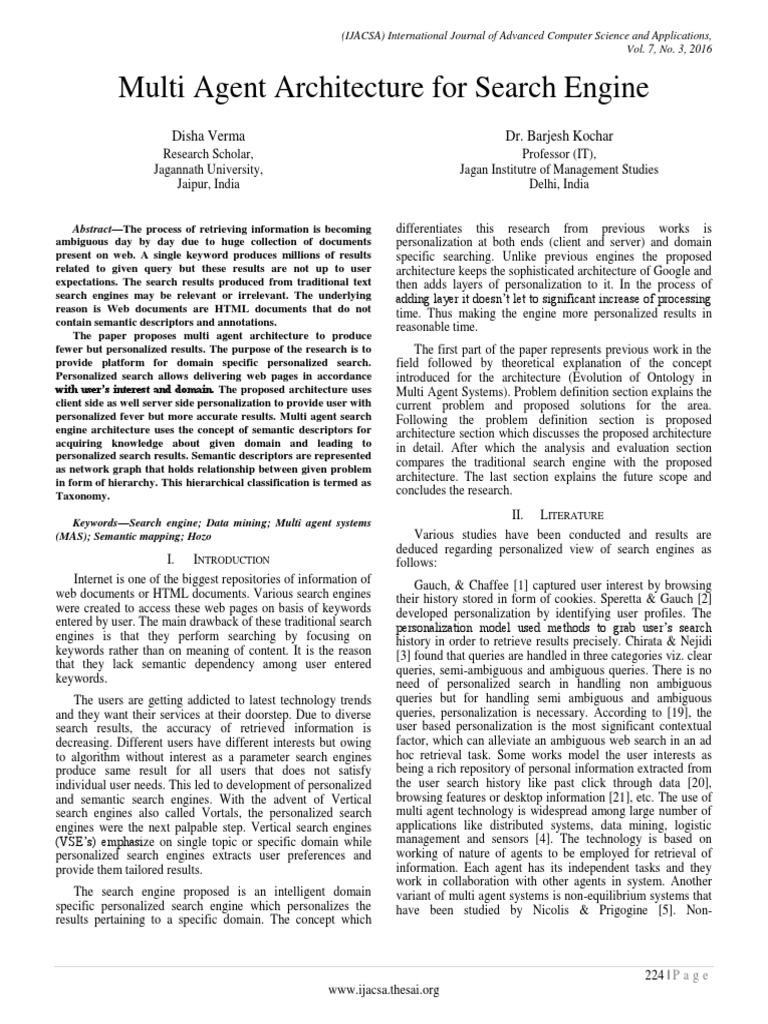 Multi-Agent Semantic Search Engine | PDF | Ontology (Information ...