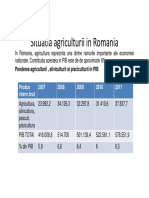 Situatia Agriculturii in Romania PDF