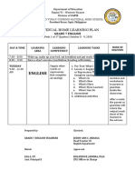 English: Individual Home Learning Plan