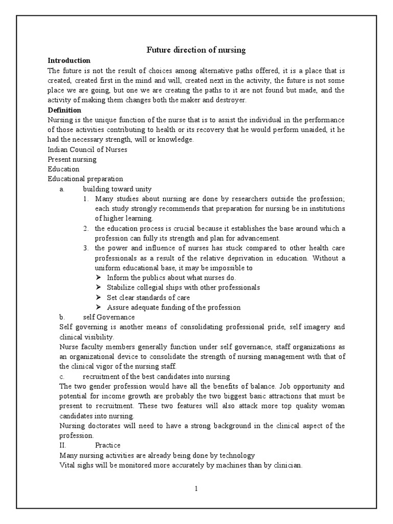 Future Directions in Nursing Education | PDF | Nursing | Health Care