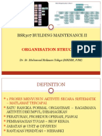 Bsr307 Building Maintenance Ii: Organisation Structure