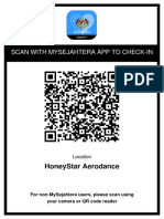 Scan With Mysejahtera App To Check-In: Honeystar Aerodance