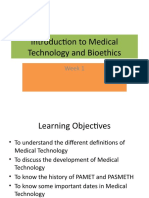 Week 1 Introduction To Medical Technology and Bioethics