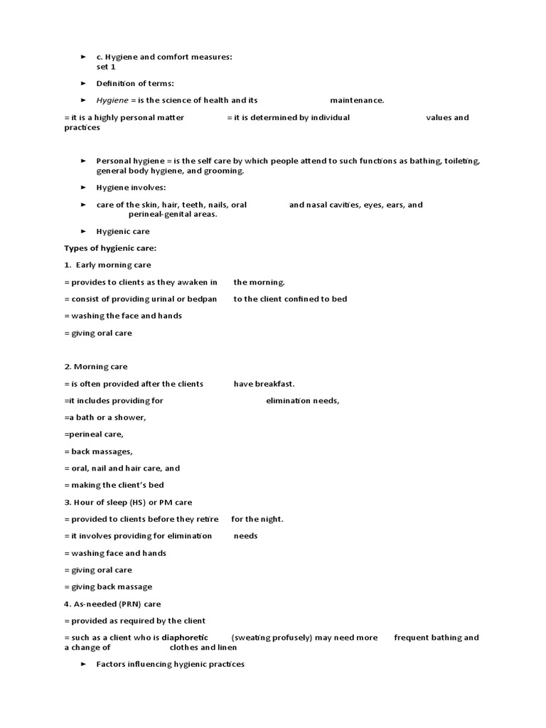 Hygiene Practices and Skin Care Guide | PDF | Oral Hygiene | Perspiration