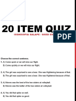 20 Item Quiz