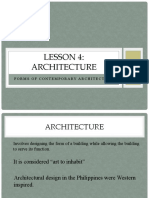 Lesson 4: Architecture: Forms of Contemporary Architecture