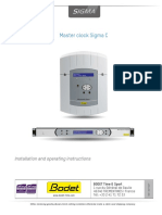 Master Clock Sigma C: Installation and Operating Instructions