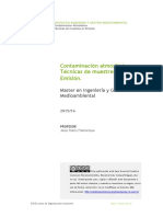 Contaminación Atmosférica. Técnicas de Muestreo en Emisión.: Master en Ingeniería y Gestión Medioambiental