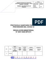 Protocolo Sanitario MTC para La Prevención Del COVID-19 CREC10 13.05.2020