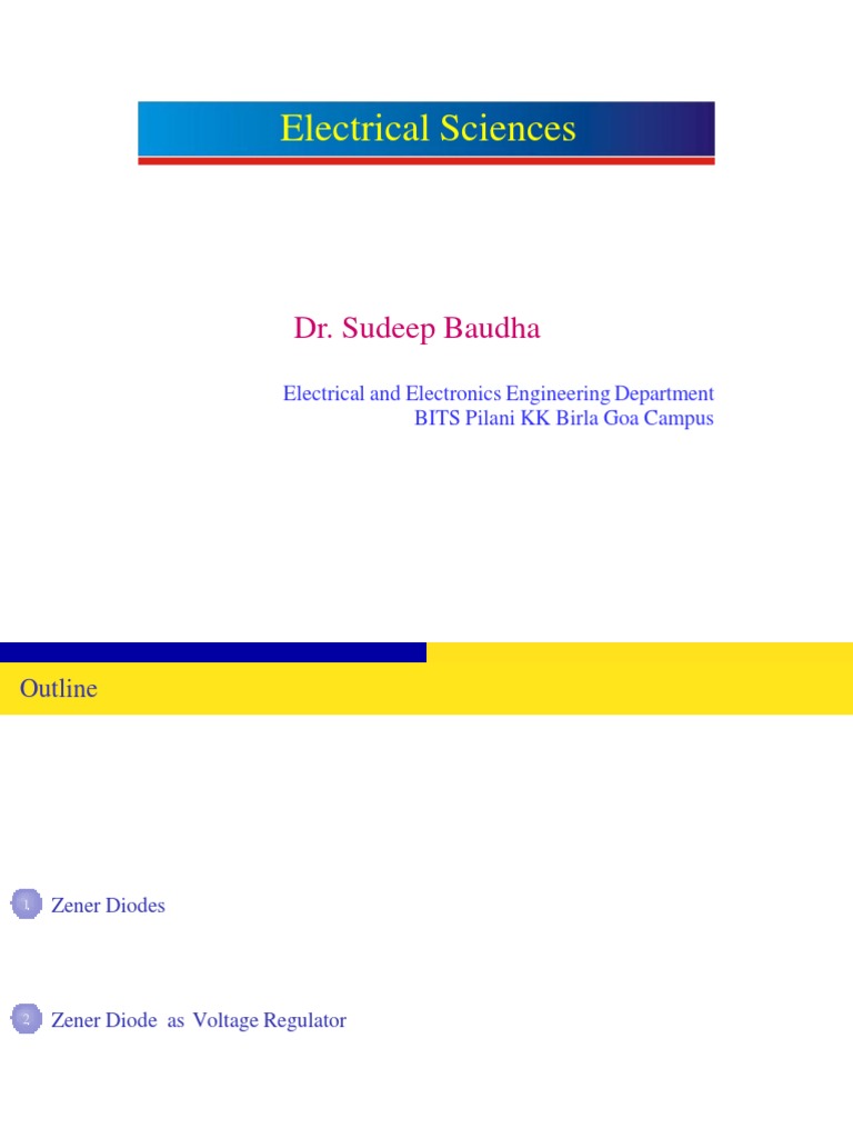 Zener Diodes: Voltage Regulation Explained | PDF